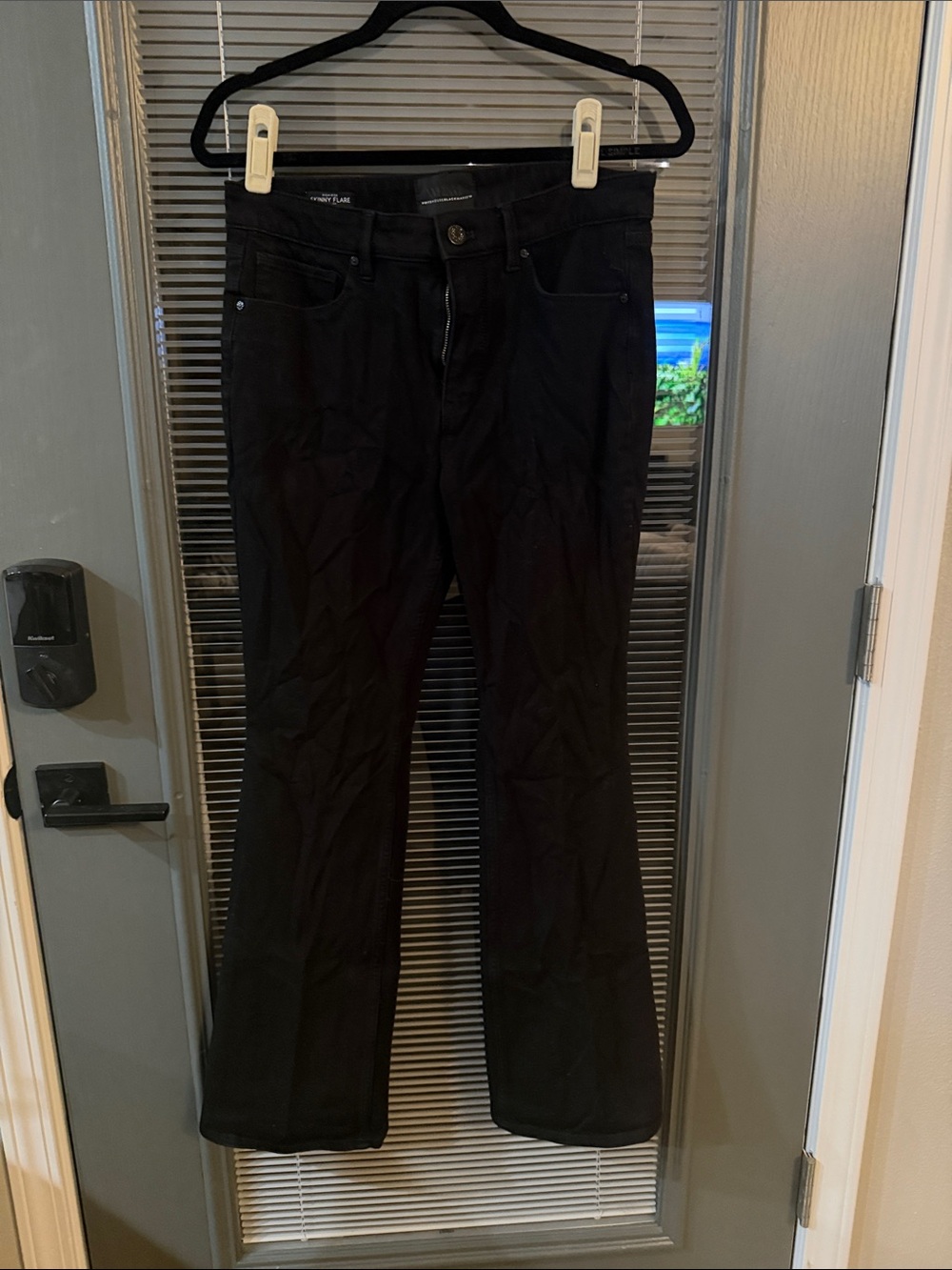 White House Black Market Black Skinny Flare Pants